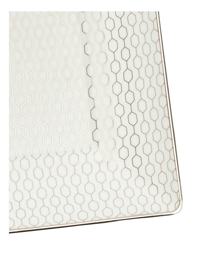 Gio Tray 14.9cm Set of 2 in Platinum