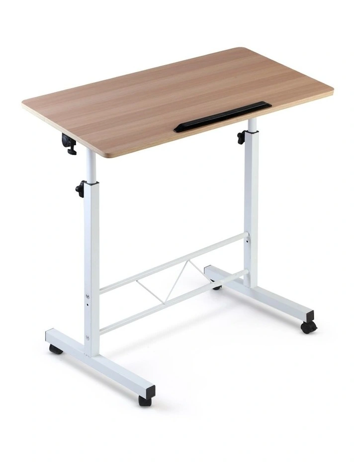 Artiss Laptop Desk Table Adjustable 80CM in Light Wood