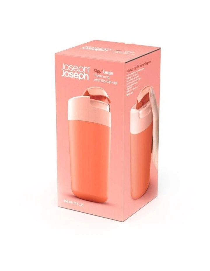 Sipp Travel Mug Large 454ml in Coral