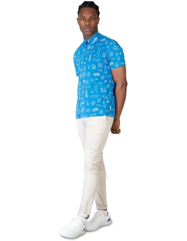 Home Short Sleeve Shirt in Blue