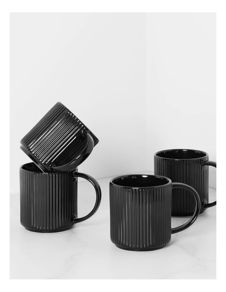Dexter Mug Set of 4 in Black
