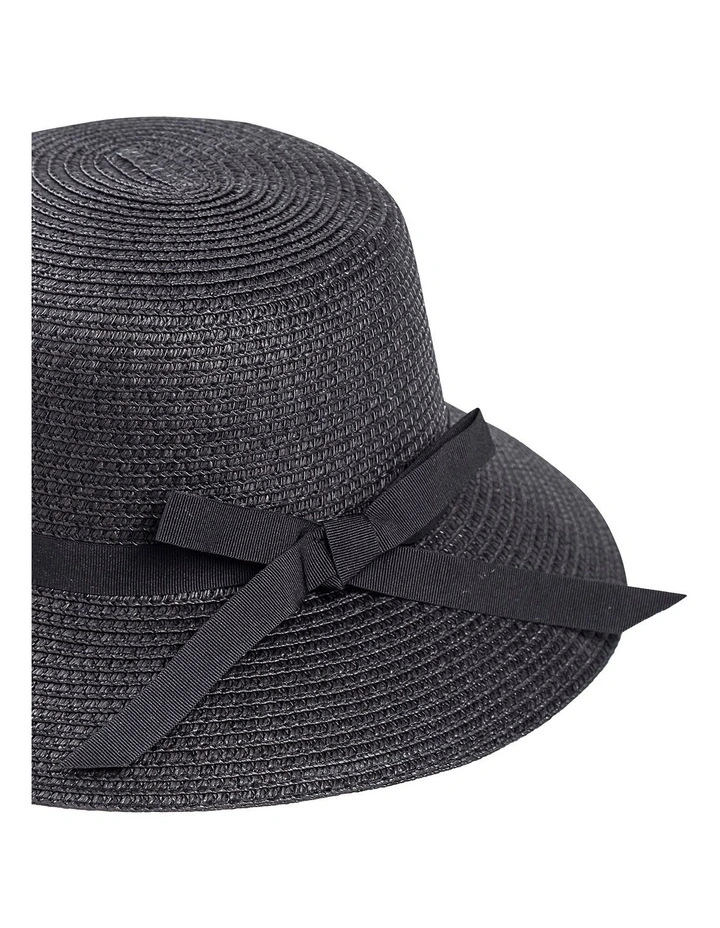 Classic Style Narrow Band Sun Hat In Black