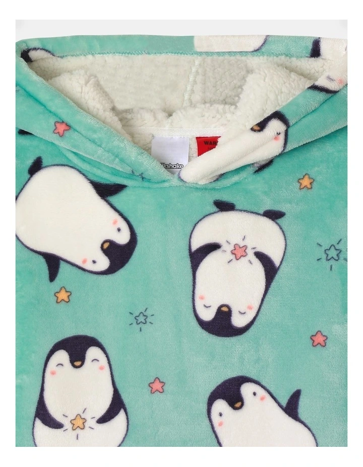 Penguins Hoodie in Turquoise