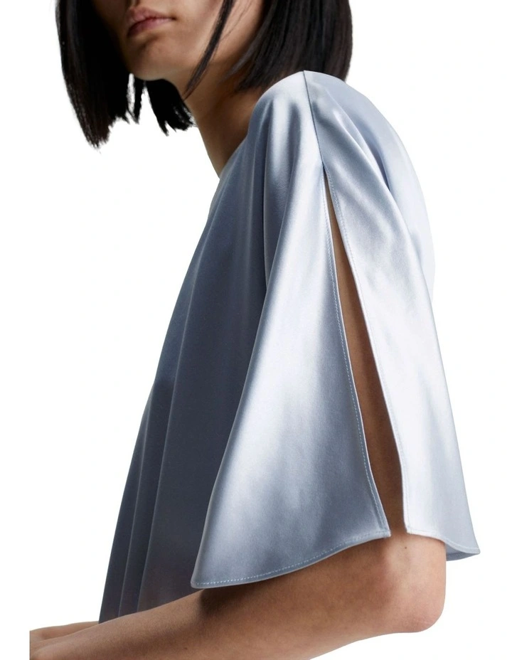 Naia Split Sleeve Midi Dress in Arctic Ice