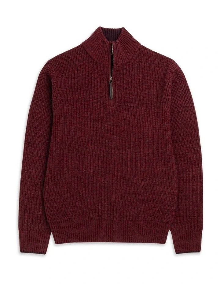 Robbies Road Knit Sweater in Berry