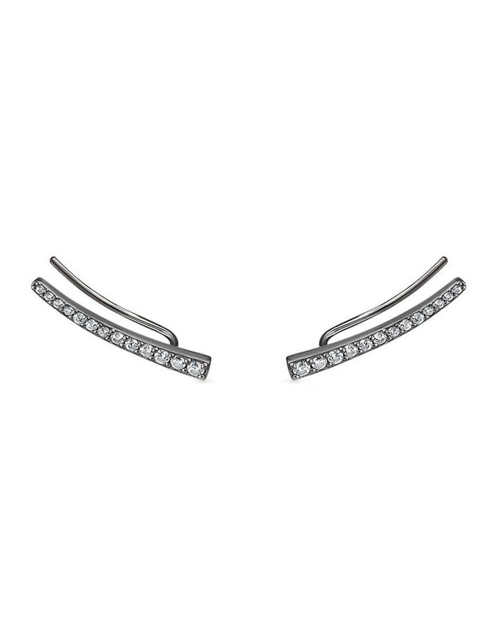 Naked Ear Climber in Black/White