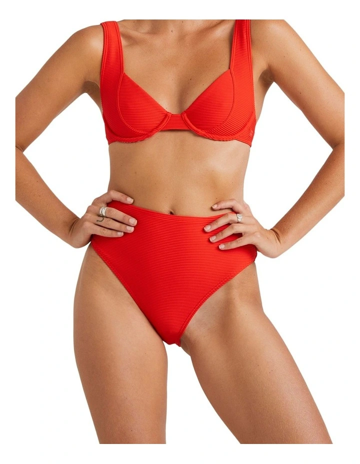 Tanlines Hi Maui Bikini Bottoms in Red
