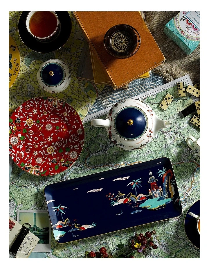 Wonderlust Blue Pagoda Sandwich Tray