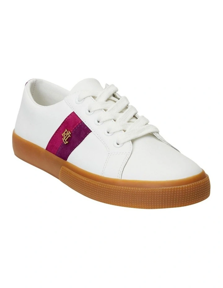Janson IV Leather and Suede Sneaker in White