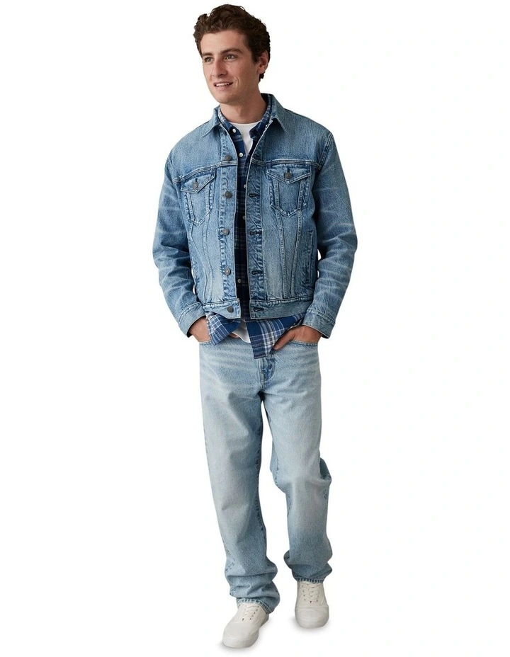 Denim Trucker Jacket in Light Blue