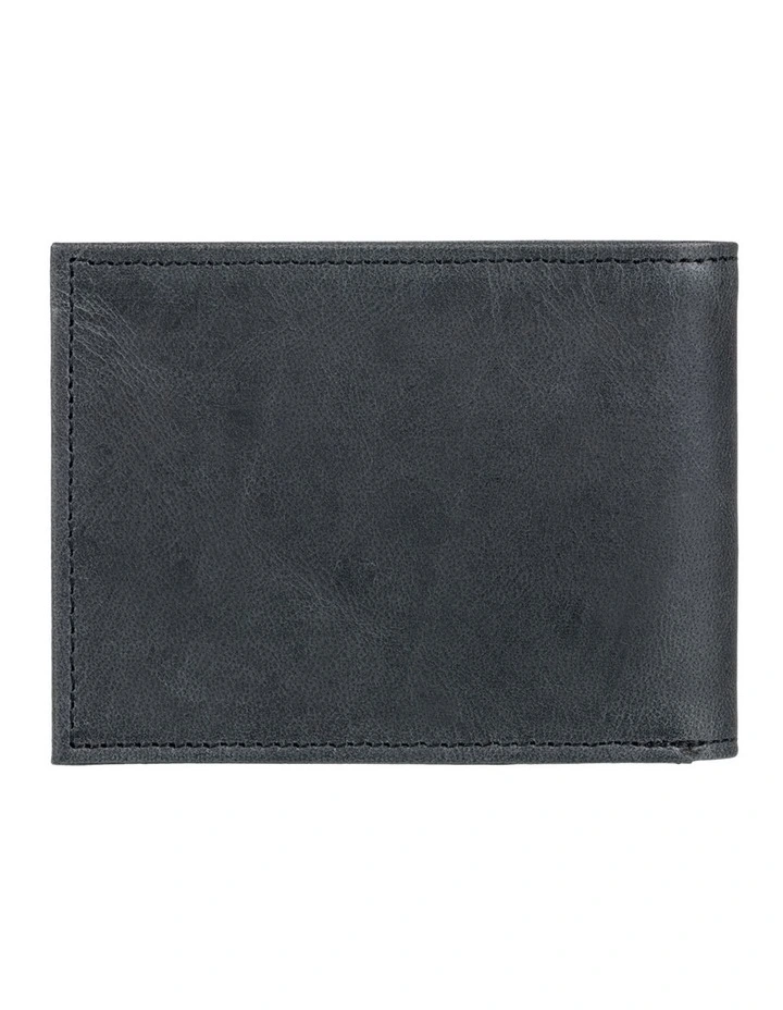 Segur Bi-Fold Leather Wallet in Black