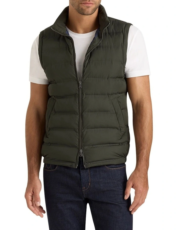 Farrington Gilet in Green Soild