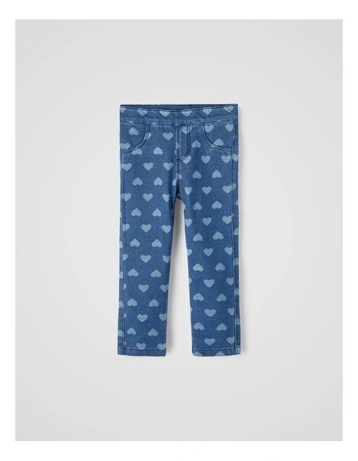 Salli Slim Leggings in Dark Blue Denim