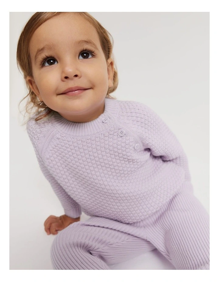 Soft Textured Knit in Lilac