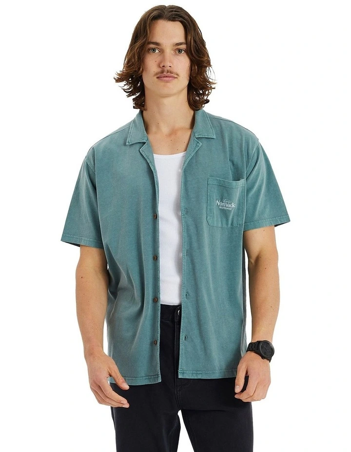 Infamous Relaxed Resort Shirt in Pigment Stormy Sea