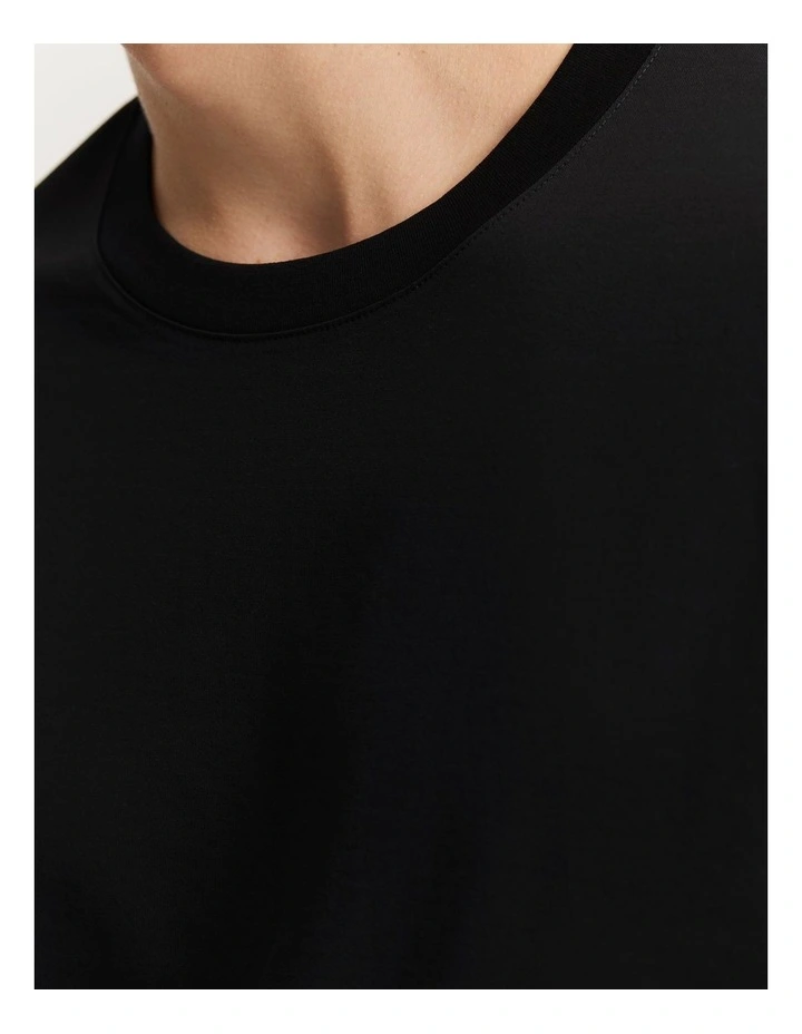 Mercerised T-shirt in Black
