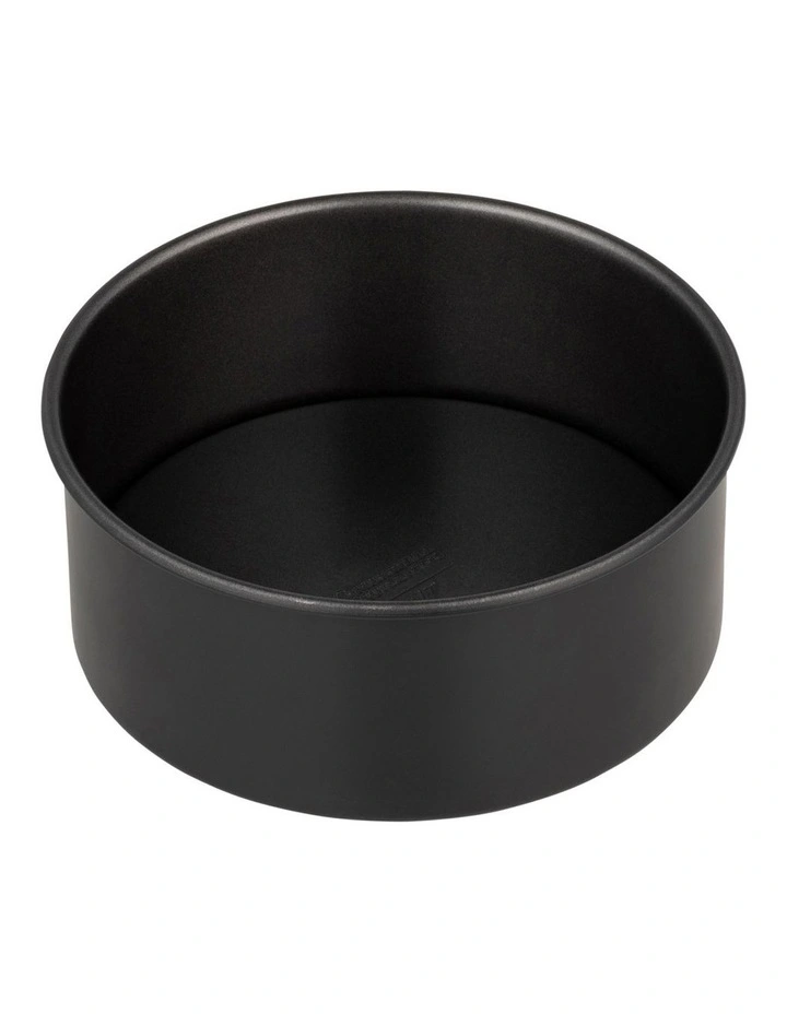 BakerMaker Non-Stick Loose Base Round Cake Pan 18cm in Black