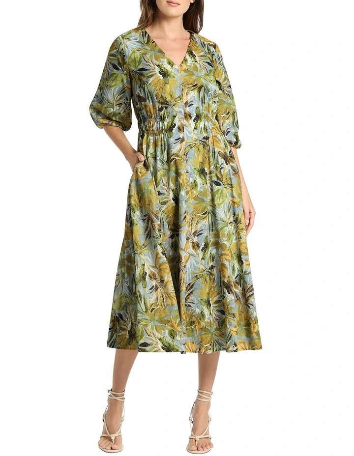 Sancia Cotton Voile Dress in Yellow
