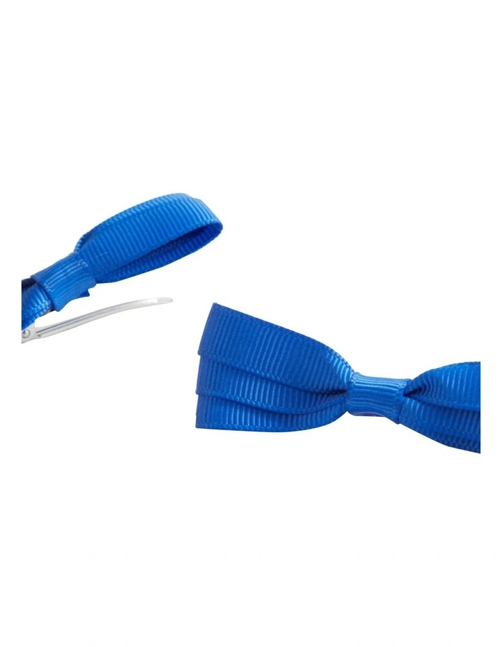 Grosgrain Bow Duck Clip in Royal Blue