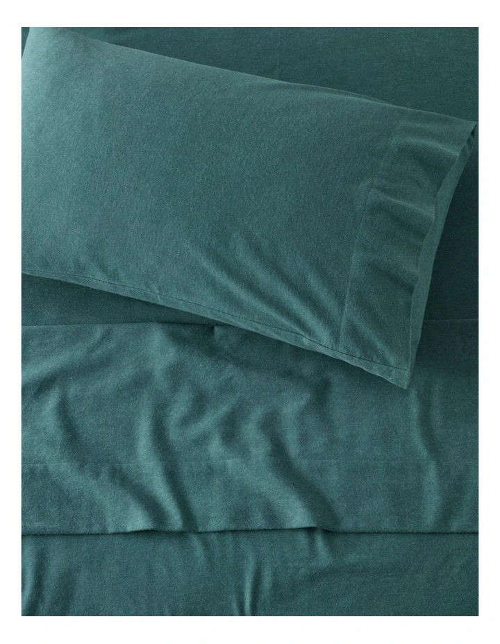 Flannelette Sheet Set in Dusky Green
