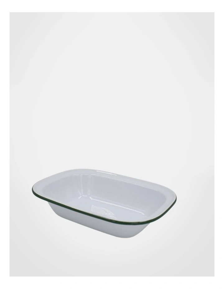 Enamel Oblong Pie Dish 28cm