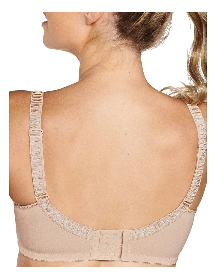 Comfort Strap Contour Wirefree Cotton Bra in Light Beige