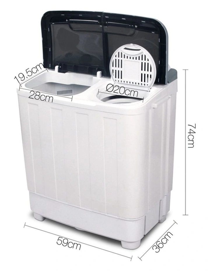 Portable Washing Machine Twin Tub 5kg in White