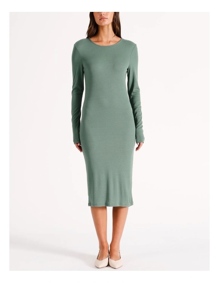 Roma Knit Dress in Dark Forest