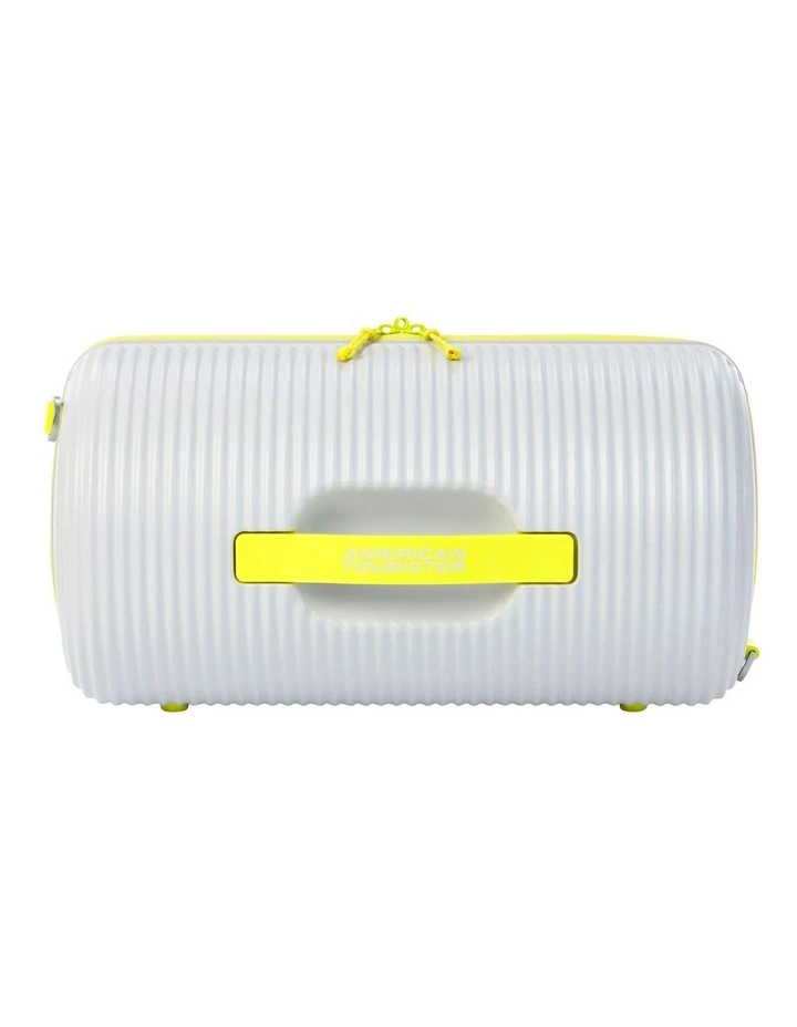 Rollio Duffle Bag in Light Grey/Lime