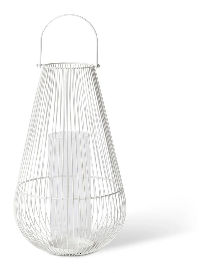 Jimena Lantern 45cm in White