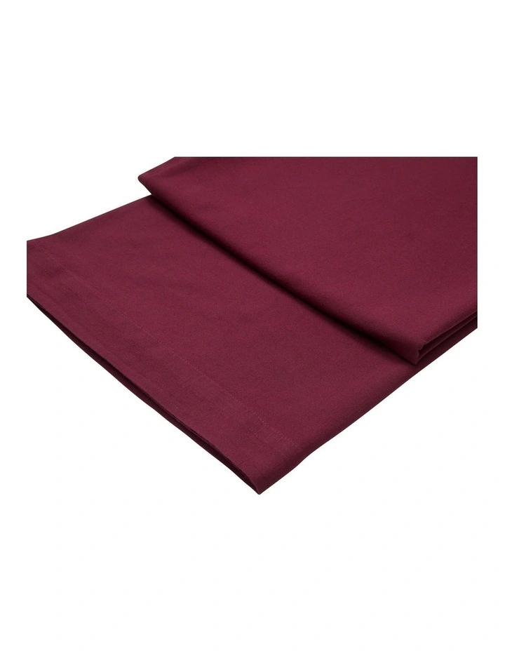 Cotton Classics Rectangle Tablecloth 300x150cm in Aubergine