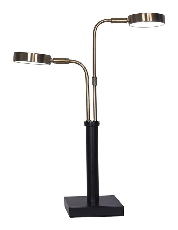 Metal Table Lamp Brushed Gold/Black