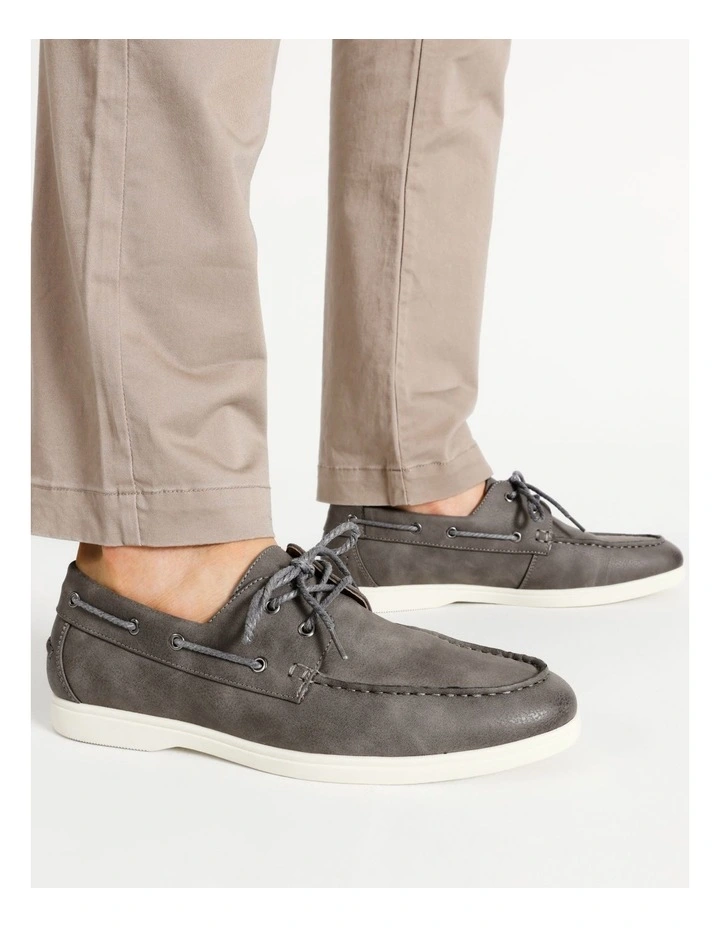 Bram Boat Shoe in Grey