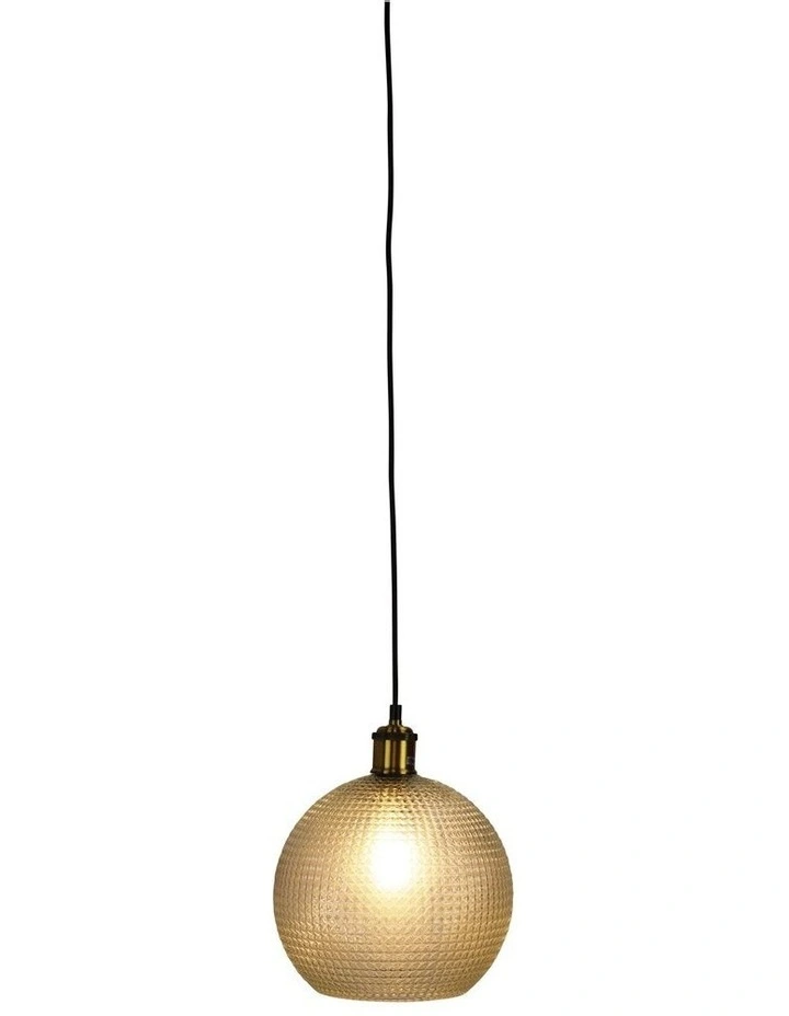 Raffy Glass Pendant Light Antique Brass