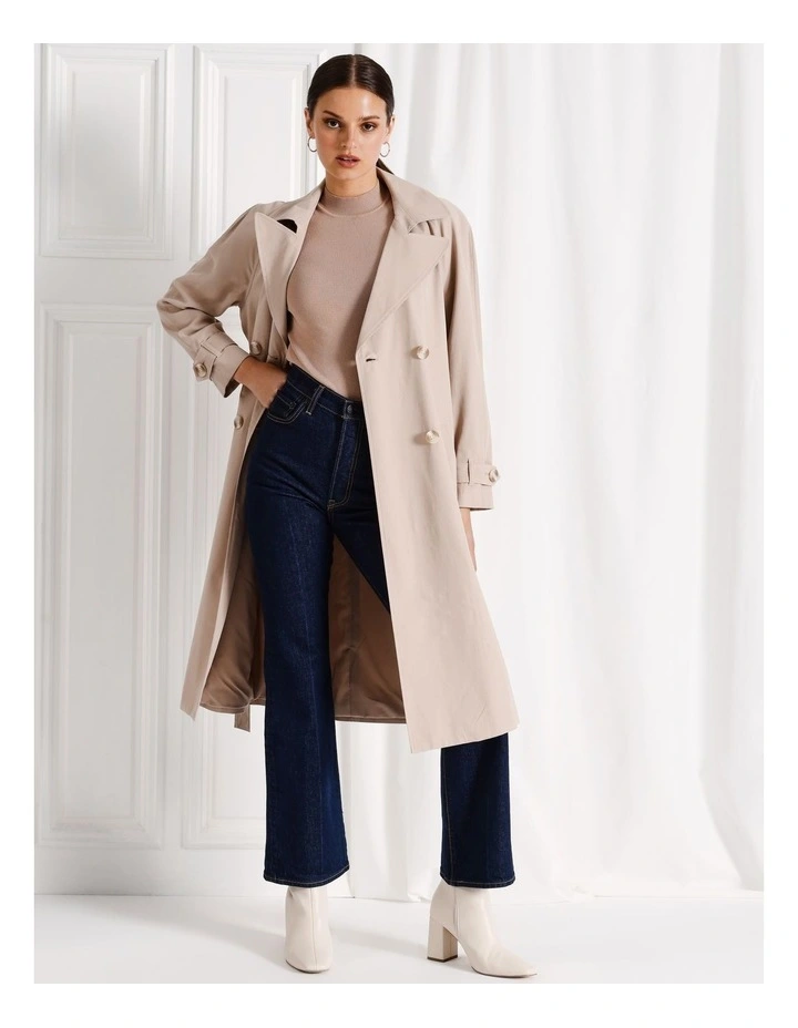 Soft Trench Coat in Camel