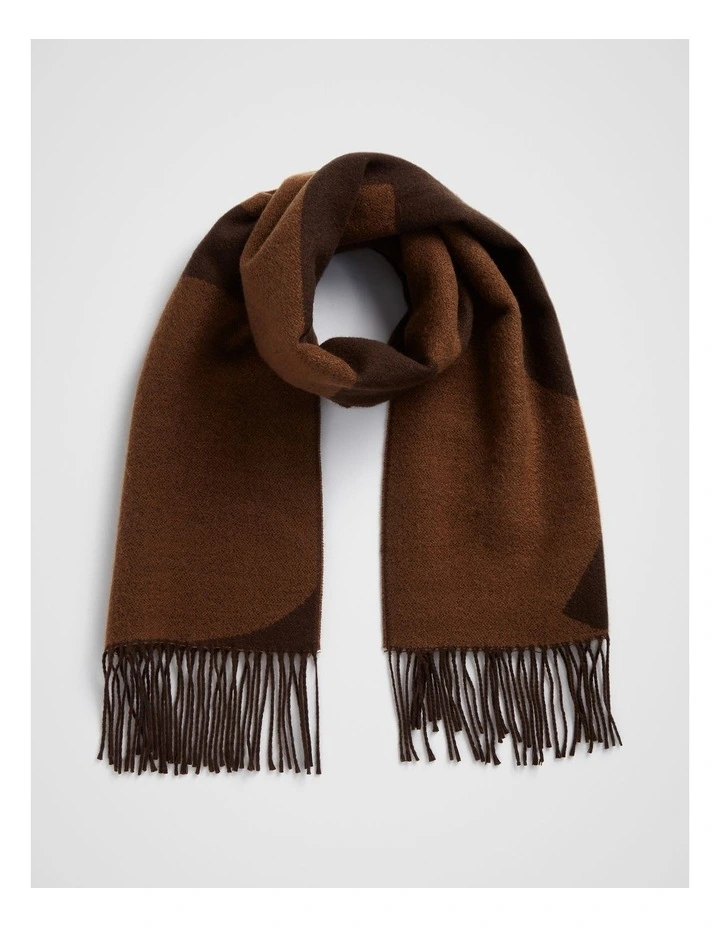 Abstract Seed Logo Scarf in Spice Multi