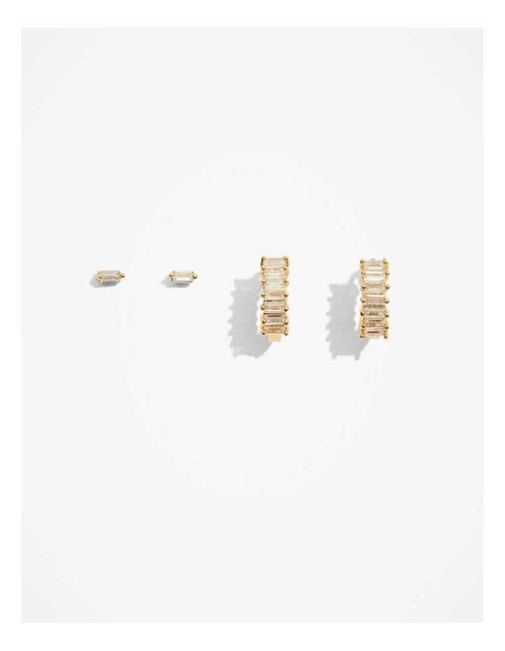 Dana Stud Earring Pack of 2 in Gold