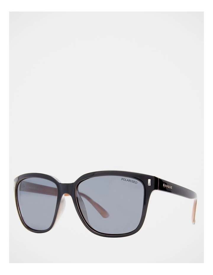 Alex Polarised Black Square Sunglasses 383975