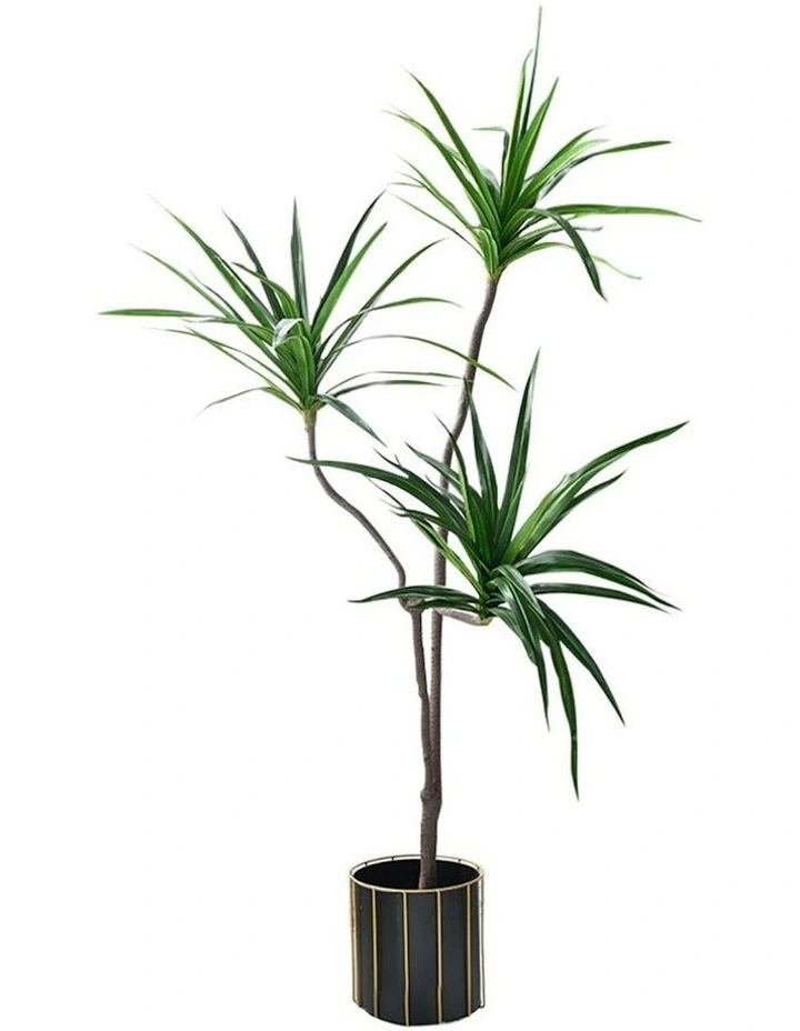 Potted Brazlian Iron 3 Heads Artificial Plant 180cm in Multi