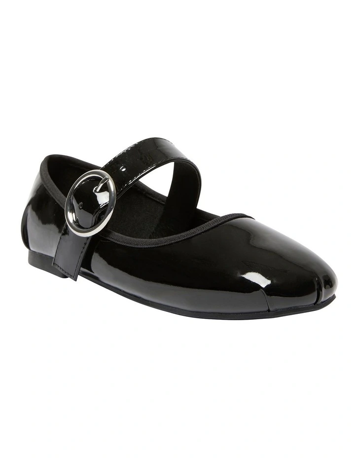 Selma Ballet Flats in Black Patent