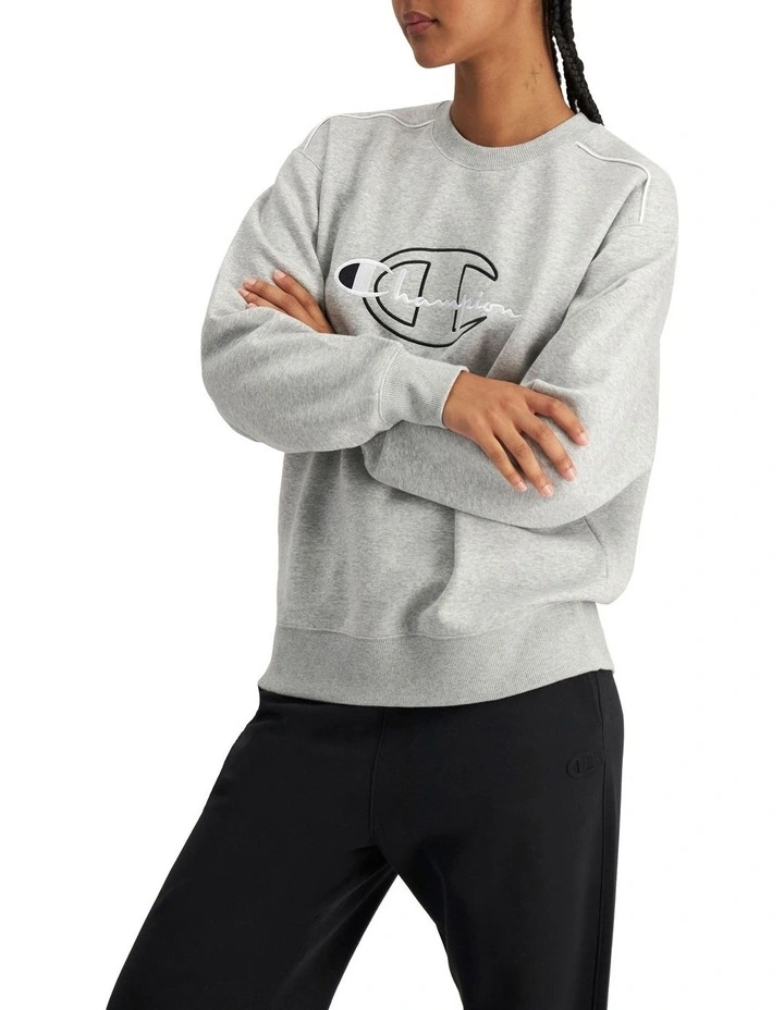 Rochester City Crew Pullover in Oxford Heather
