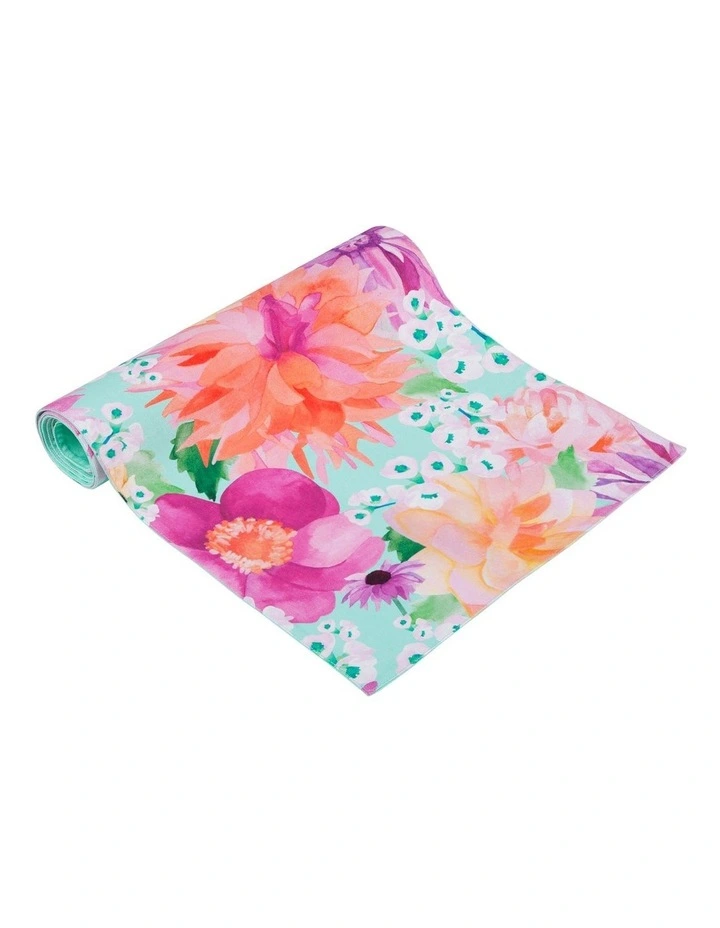 Teas & C's Dahlia Daze Cotton Runner 150x33cm in Multi