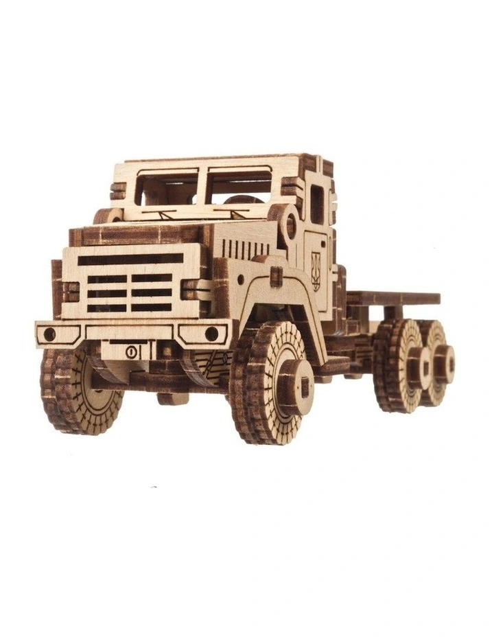 Military Truck Mechanical DIY Wooden 3D Puzzle 91 Pieces