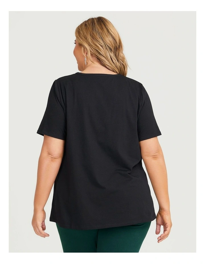 Organic Swing Short Sleeve Tee in Black