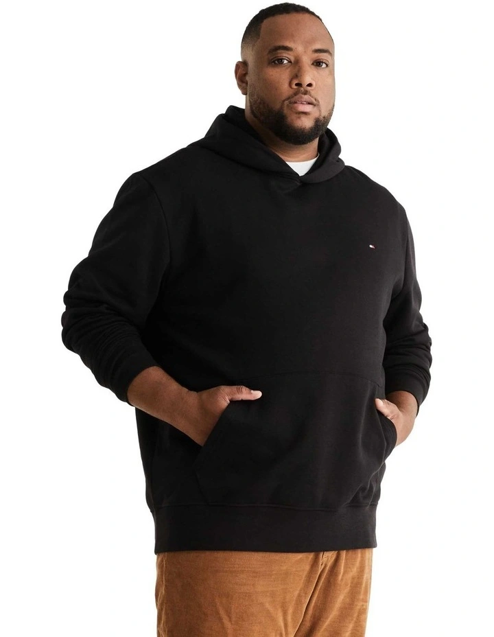 Big & Tall Flag Logo Hoody in Black
