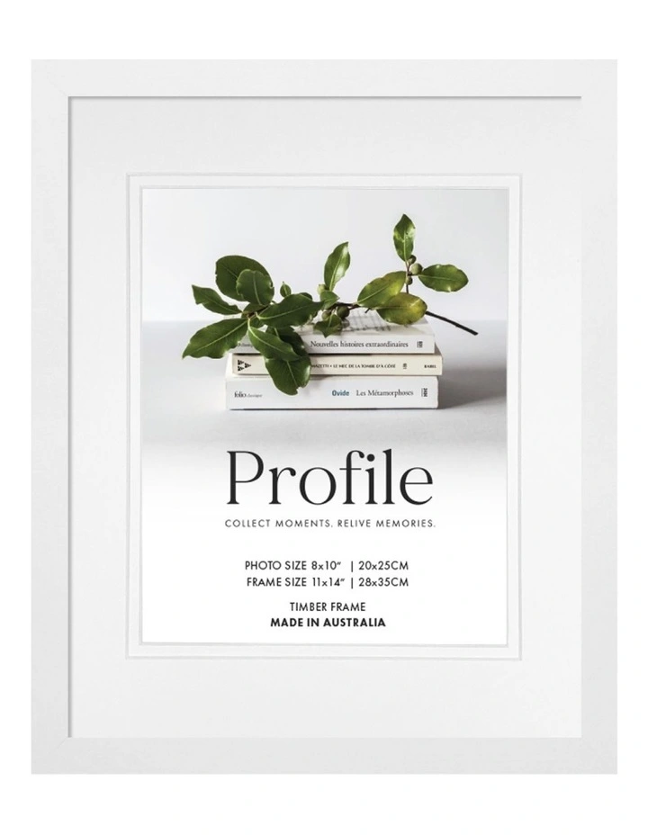 Australia Made Timber Photo Frame 11x14"/8x10" in White