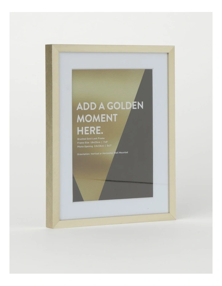 Platinum Metal Frame 18x23cm/13x18cm in Brushed Gold