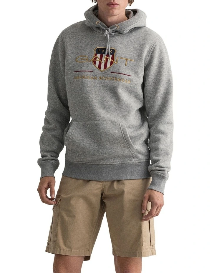 Archive Shield Hoodie Grey