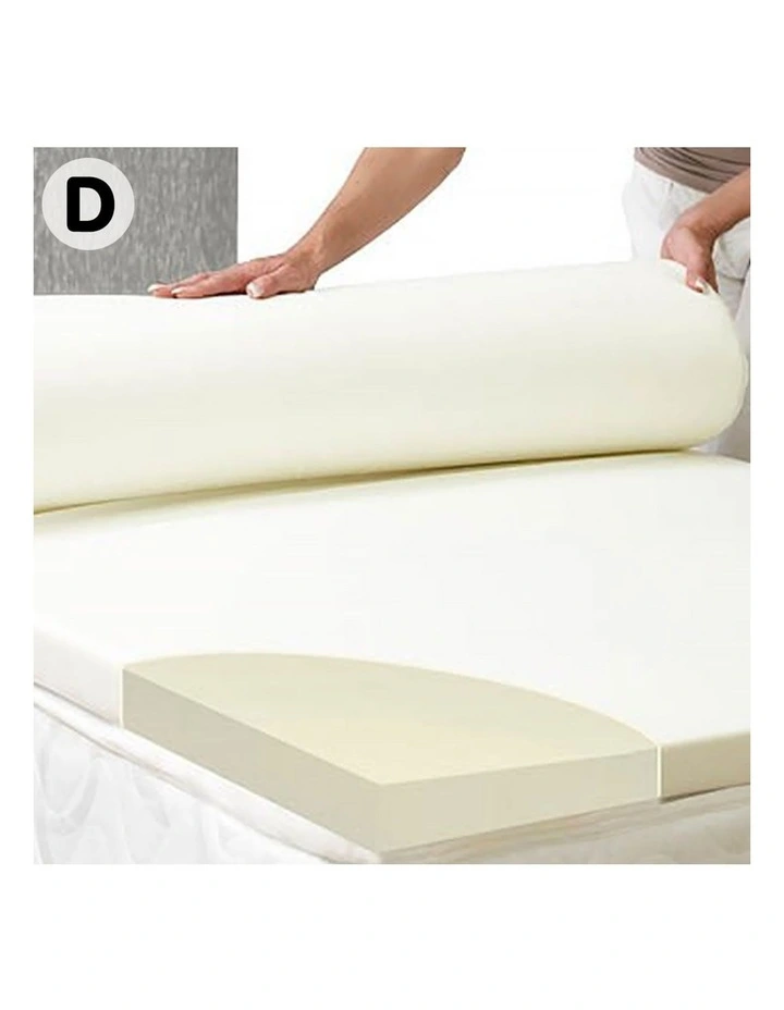 New Foam Mattress Topper 7cm Underlay Fabric Jacquard Cover Double Protector