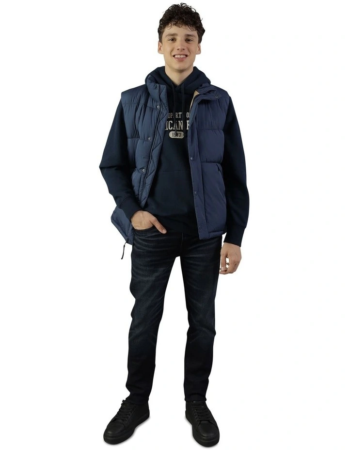 Big Puffer Vest Jacket in Midnight Sky